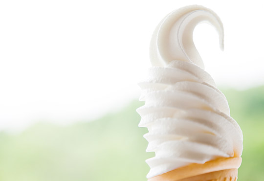 昔も今も変わらない美味しさのソフトクリーム。