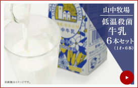 山中牧場低温殺菌牛乳６本セット